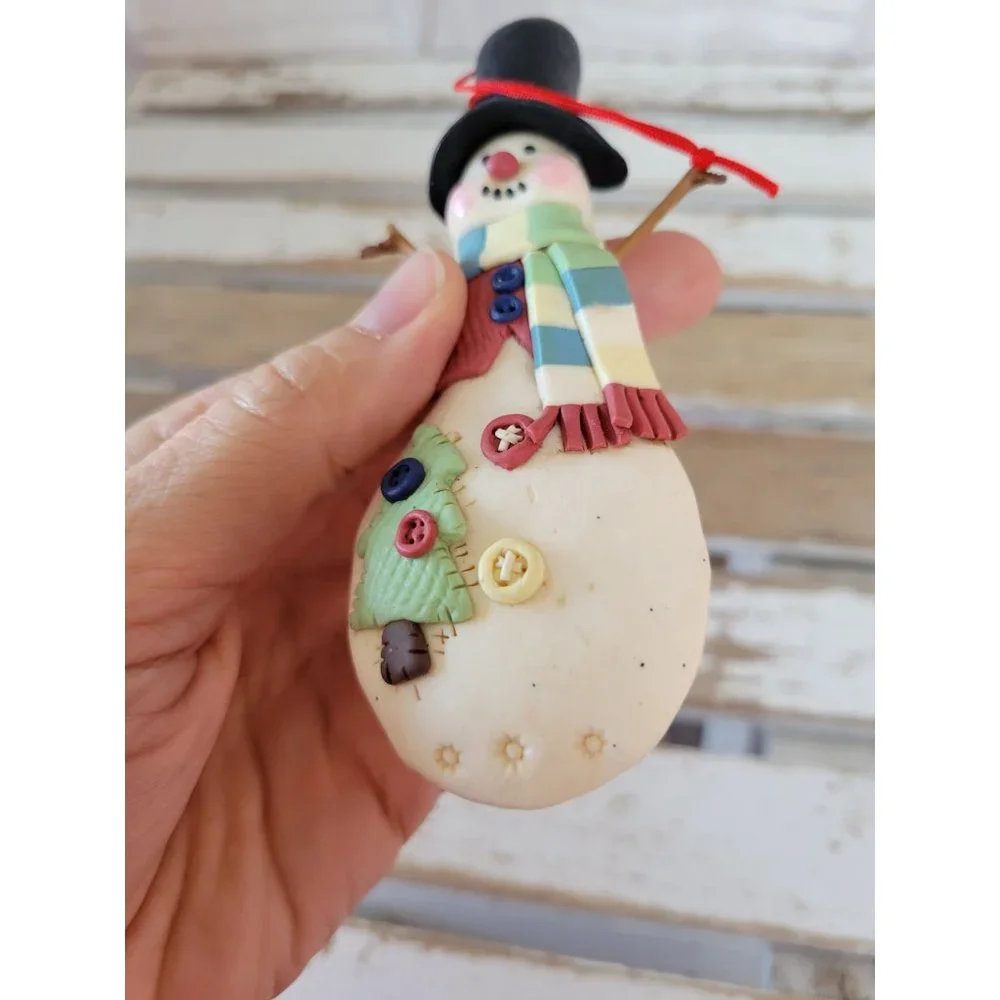 Snowman tree‎ plastic ornament Xmas holiday tree
